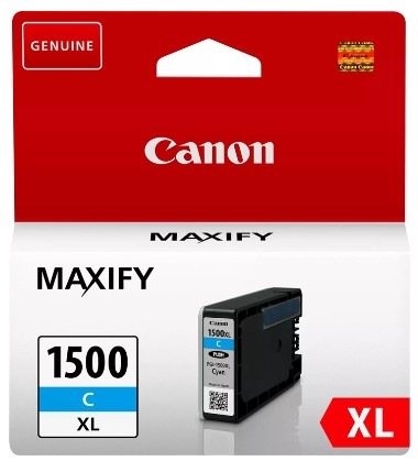 Inkoustová náplň Canon PGI-1500XL, 935 stran azurová