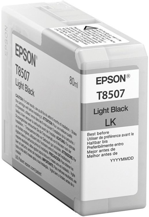 Inkoustová náplň Epson T8507, 80 ml - světle černá