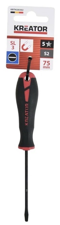 Šroubovák Kreator s magnetickým hrotem SL, délka 75 mm