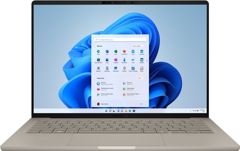 Notebook Asus Zenbook A14, béžová barva