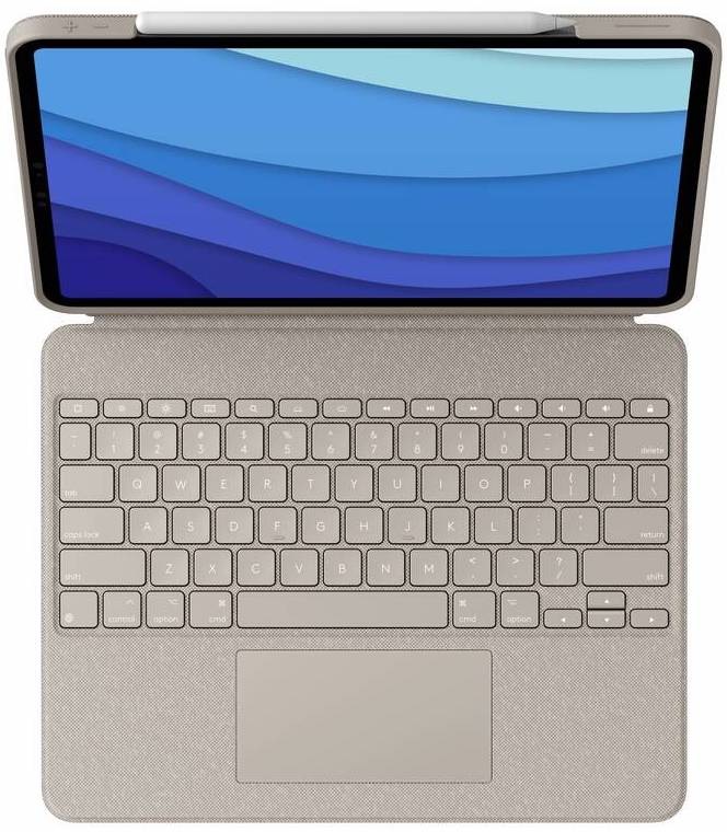 Pouzdro na tablet Logitech Combo Touch na Apple iPad Pro 12.9" (5. gen.) US béžové Pouzdro na tablet Logitech Combo Touch na Apple iPad Pro 12.9" (5. gen.) US béžové