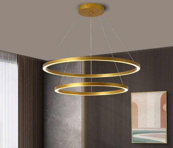 Závěsné svítidlo IMMAX NEO FINO SMART 2 kruhy, 60+80cm, 93W Zigbee 3.0, TUYA zlaté Závěsné svítidlo IMMAX NEO FINO SMART 2 kruhy, 60+80cm, 93W Zigbee 3.0, TUYA - zlaté