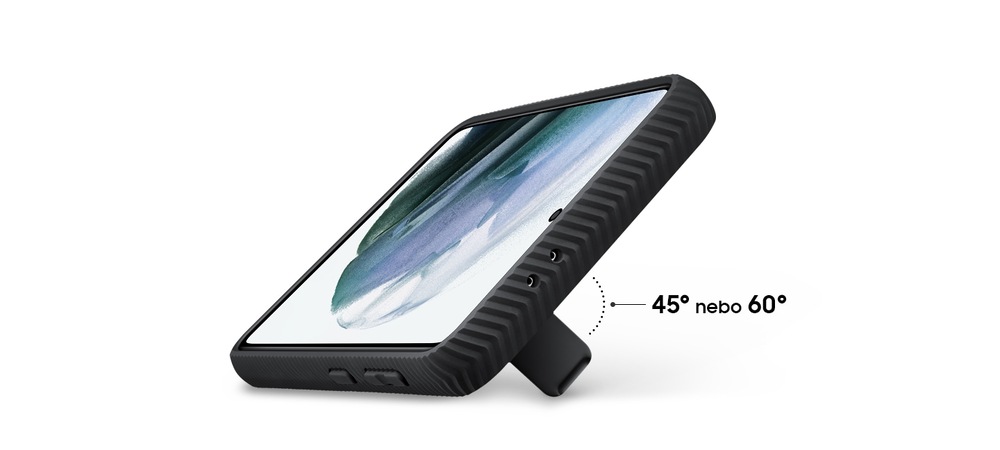 Kryt na mobil Samsung Standing Cover na Galaxy S21 5G šedý