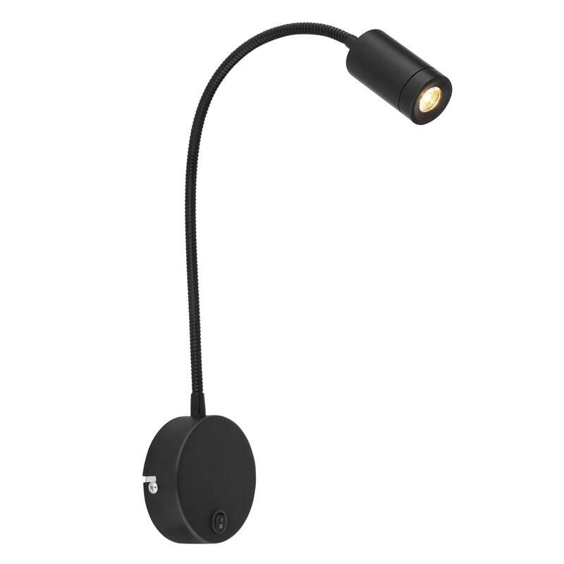 Nástěnné svítidlo GLOBO Milly, LED, 3W černé Nástěnné svítidlo GLOBO Milly, LED, 3W černé