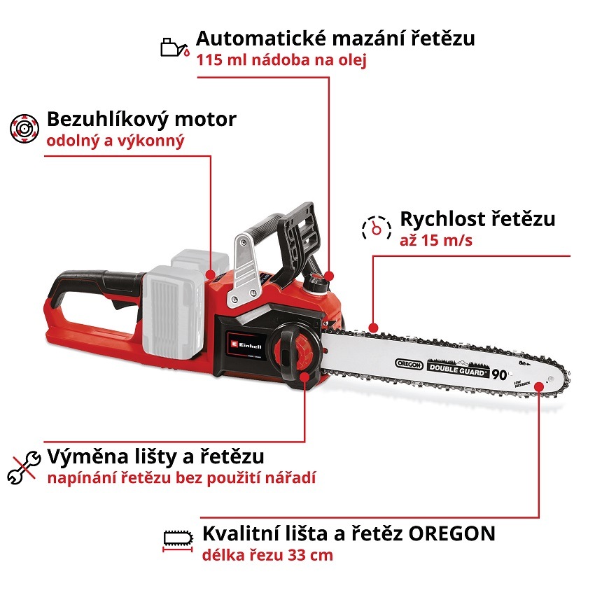 Řetězová pila Einhell Professional GE-LC 36/35 Li - Solo (bez baterie) 4501780