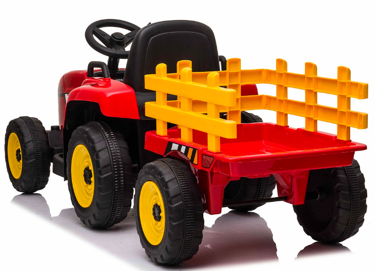 Elektrický traktor Beneo Workers s vlečkou červený