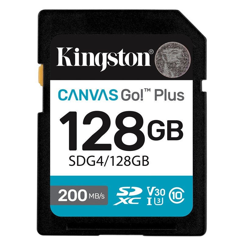 Paměťová karta Kingston Canvas Go! Plus SDXC 128GB U3 UHS-I  (200R/160W)