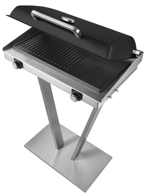 Gril TKG EBBQ1002L Elektrický gril TKG EBBQ1002L s uzavíratelným víkem a kombinovanou plochou