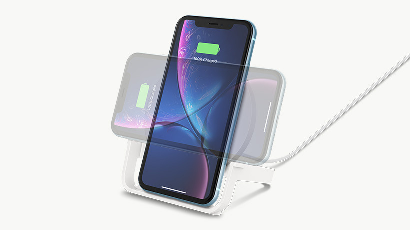 Bezdrátová nabíječka Belkin Boost Up 10W Qi, stojánek bílá