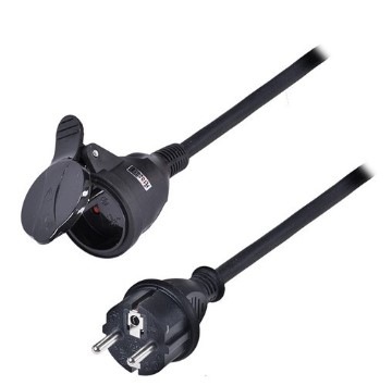 Kabel prodlužovací Solight 1 zásuvka, 30m, 3 x 1,5mm2, gumová černý