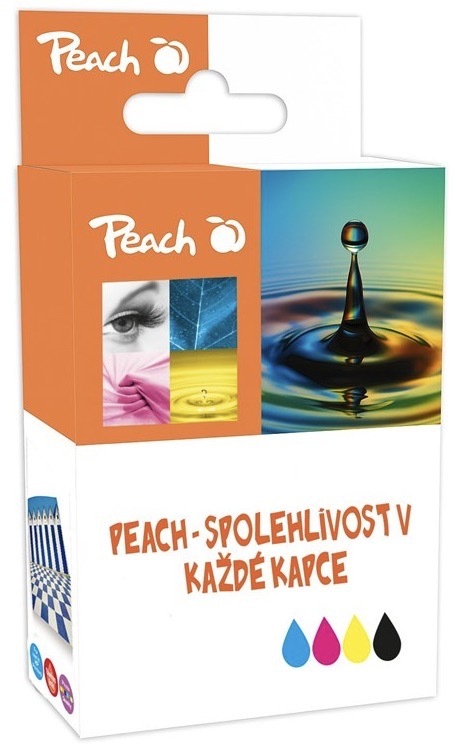 Inkoustová náplň Peach pro tiskárny Brother, žlutá barva