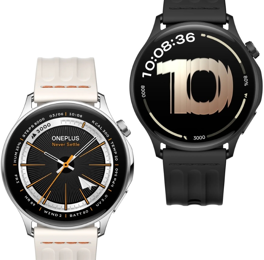 Chytré hodinky OnePlus Watch Lite stříbrné Chytré hodinky OnePlus Watch Lite ve dvou designových provedeních: Silver Steel a Black Steel