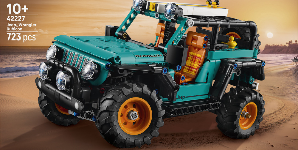 Stavebnice LEGO® Technic 42227 SUV Jeep® Wrangler Rubicon Motor V6, funkční řízení a pohyblivé části umožňují dětem objevovat, jak jednotlivé automobilové mechanismy spolupracují.