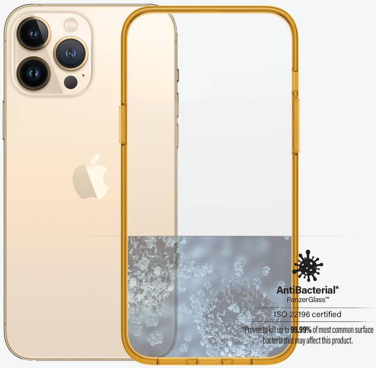 Kryt na mobil PanzerGlass ClearCaseColor na Apple iPhone 13 Pro Max oranžový/průhledný