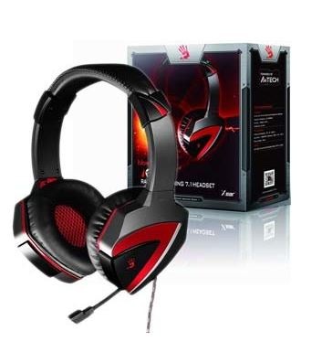 Headset A4Tech Bloody G501, 7.1 černý/červený