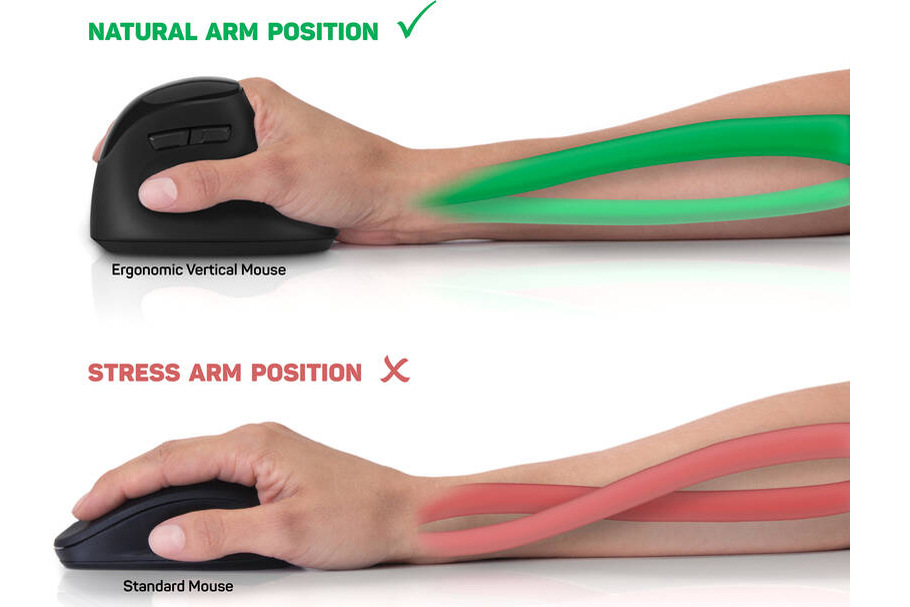 Myš Connect IT vertikální, ergonomická černá