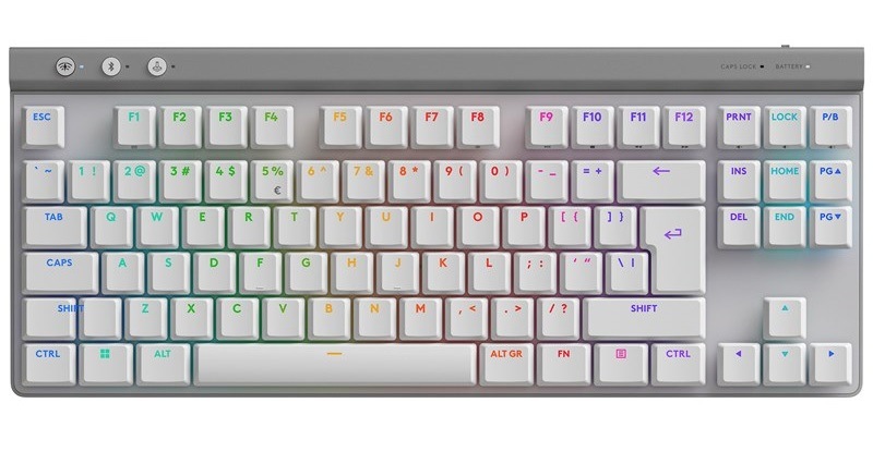 Klávesnice Logitech G515 TKL Lightspeed, US INT'L layout bílá