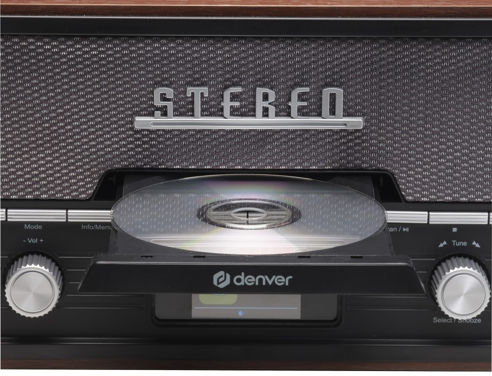 Radiopřijímač DAB+/CD Denver MDA-525DW hnědý