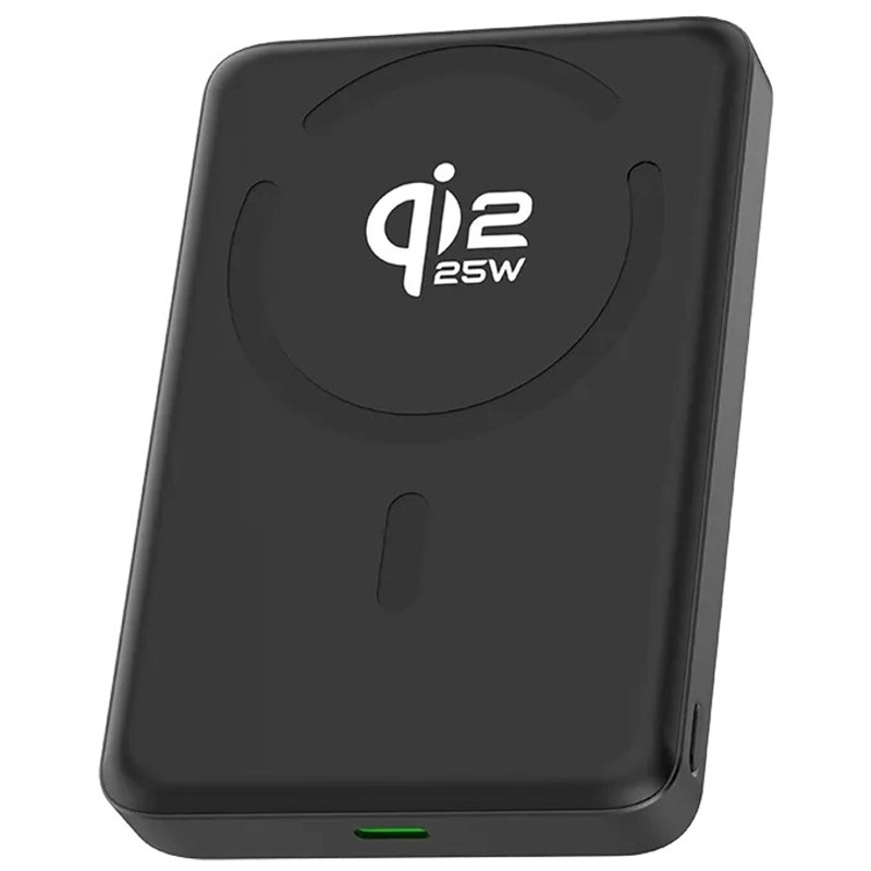 Powerbanka ERPOWER Twiggy Qi2 10000 mAh v praktickém černém odstínu