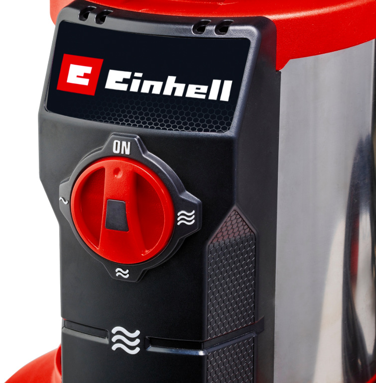 Detail otočného ovladače kalového čerpadla Einhell pro nastavení režimu čerpání