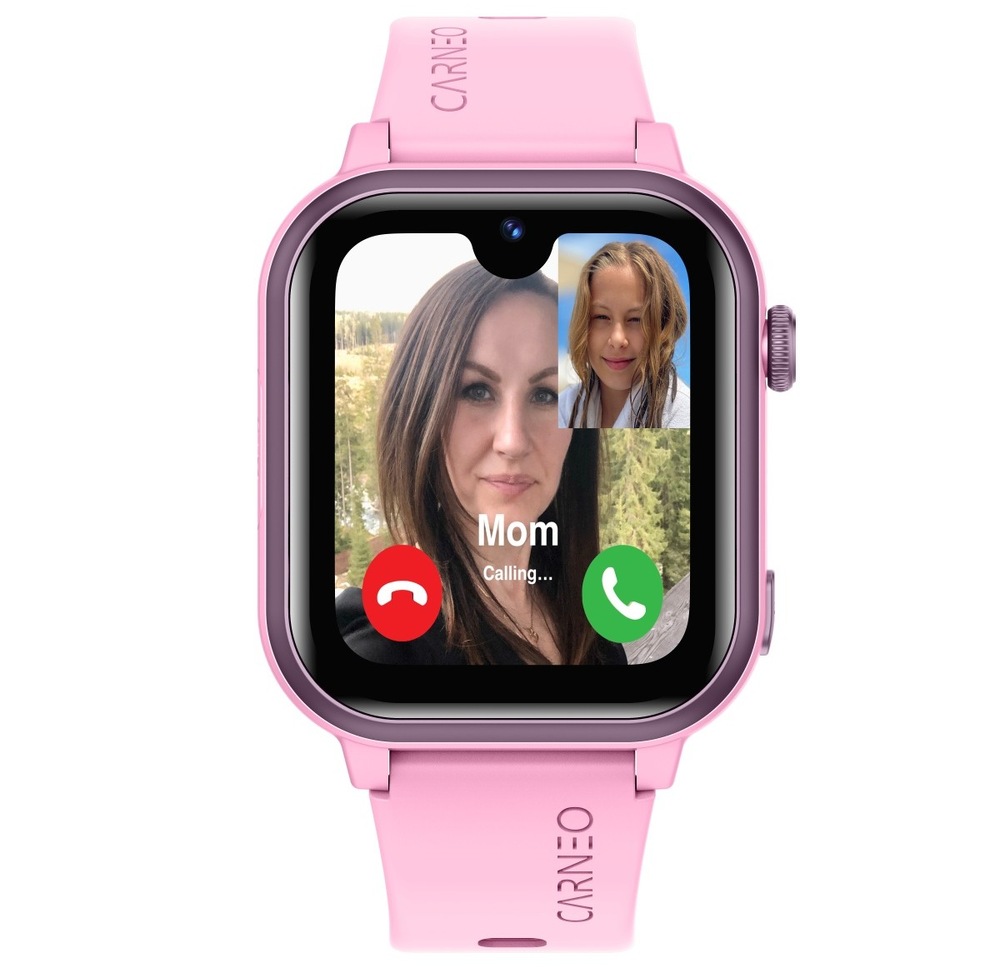 Chytré hodinky Carneo GuardKid+ 4G Platinum 2nd Gen růžové Chytré hodinky Carneo poskytují rodičům přehled o poloze dítěte