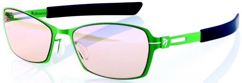 Počítačové brýle Arozzi VISIONE VX-500, jantarová skla černé/zelené