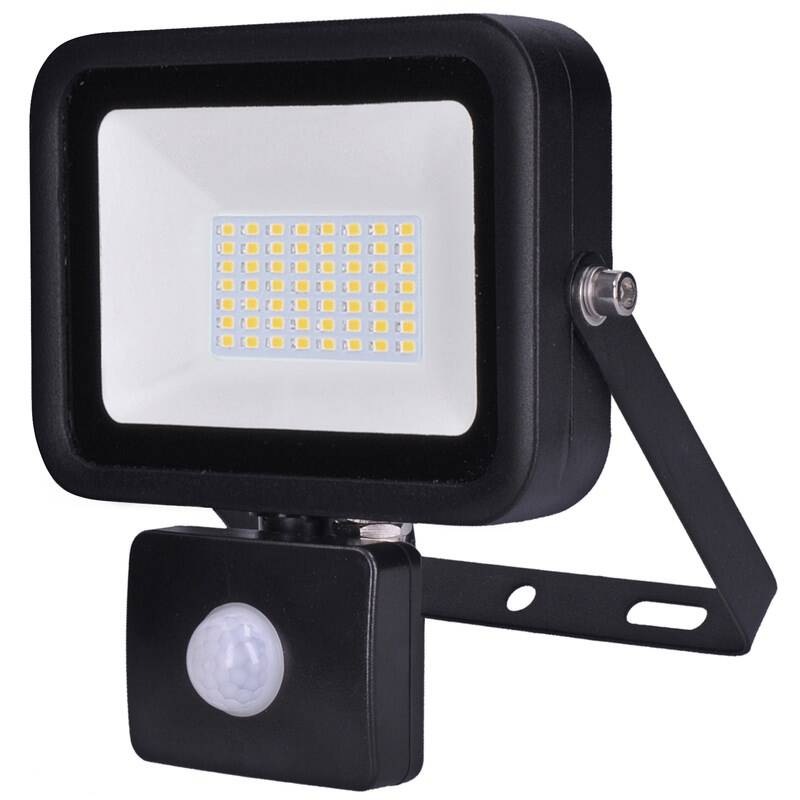 Reflektor Solight PRO se senzorem, 50W, 4600lm, 5000K, IP44 černý