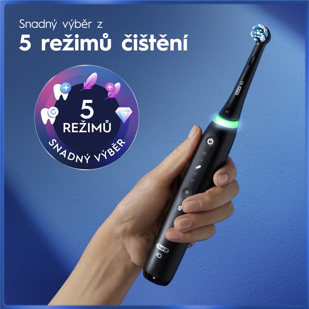 5 režimů čištění s kartáčkem Oral-B iO5 Leo print
