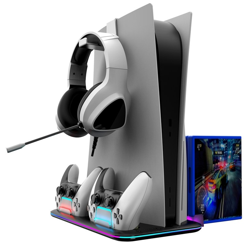 Dokovací stanice Canyon CS-51 PS5 s RGB, Slim/DE černá