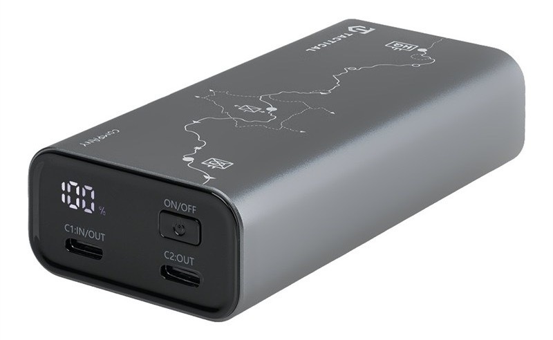 Powerbanka Tactical s kapacitou 10 000 mAh, šedá barva