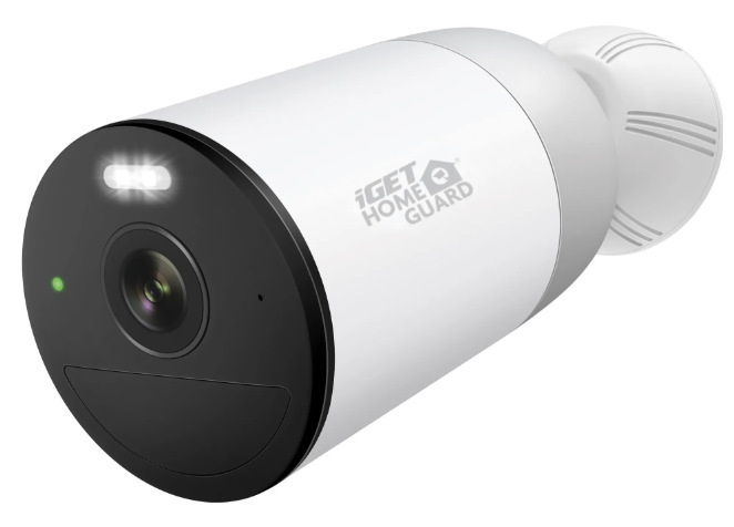 Přední část kamery iGET HOMEGUARD HGWBK355S s objektivem a LED osvětlením