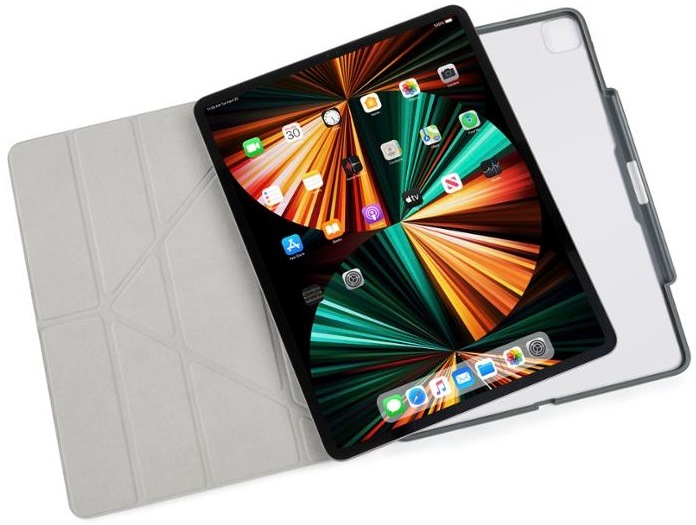 Pouzdro na tablet Pipetto Origami Penci na Apple iPad Pro 12.9“ (2021/2020/2018) šedé