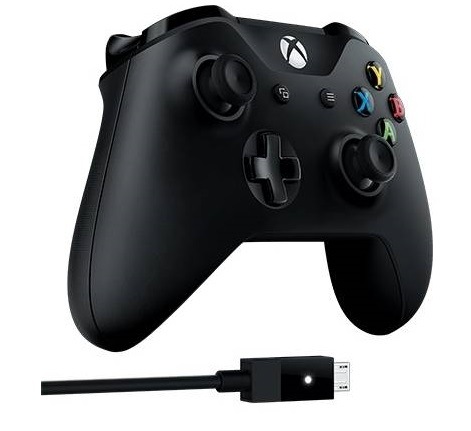 Gamepad Microsoft Xbox One + kabel pro Windows černý