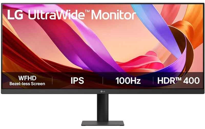 Monitor LG UltraWide 34U511A-B v černé barvě.