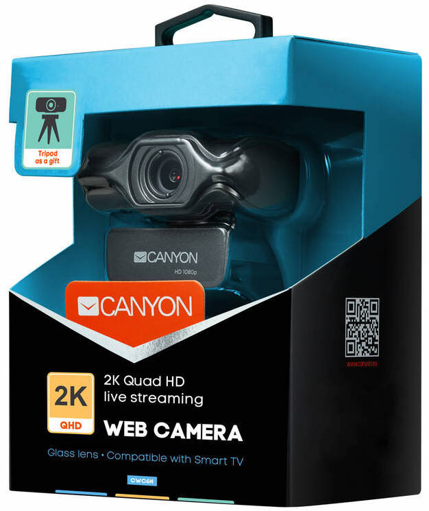 Webkamera Canyon 2K Quad HD 1080p černá Webkamera Canyon 2K Quad HD 1080p černá