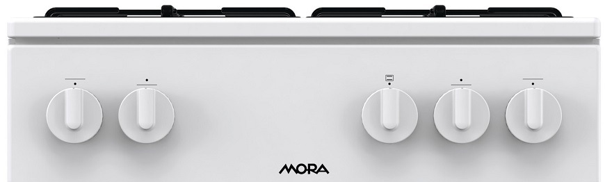 Sporák Mora P2240AW, bílá, ovládání