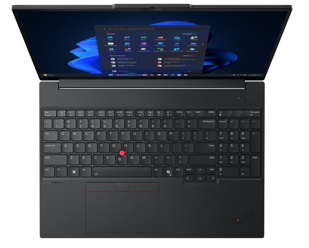 Notebook Lenovo ThinkPad E16 Gen 3 černý Výkonný 10jádrový procesor Intel Core Ultra 7 zaručuje bleskovou odezvu-