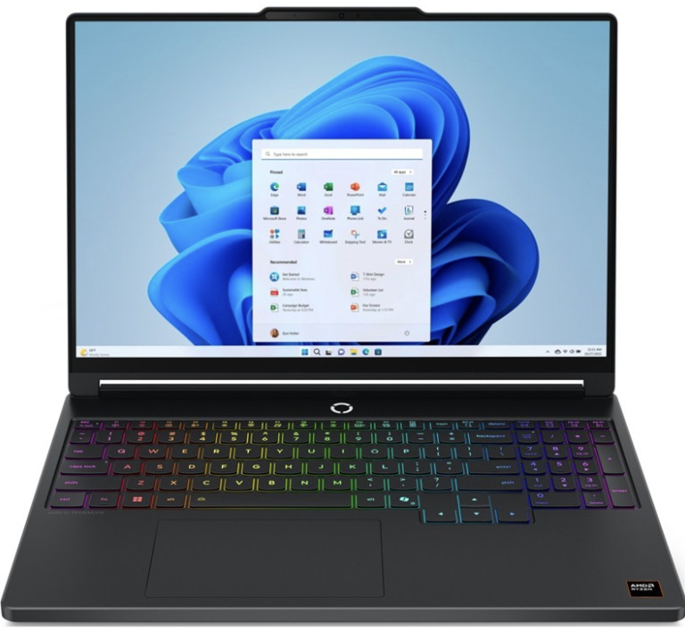 Černý herní notebook Lenovo Legion 5 15AHP11 s 15,3" OLED displejem a Windows 11 Home