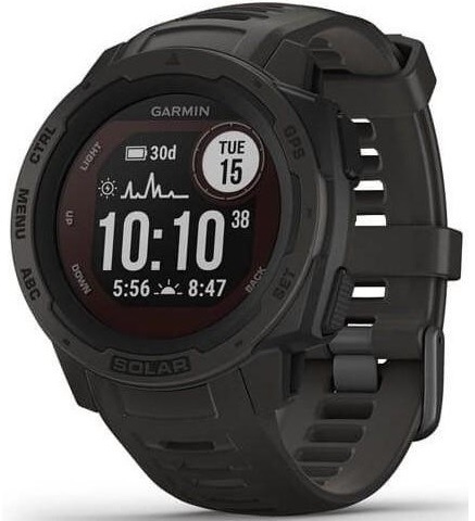 GPS hodinky Garmin Instinct Solar Optic - Graphite - ZÁNOVNÍ - 12 měsíců záruka