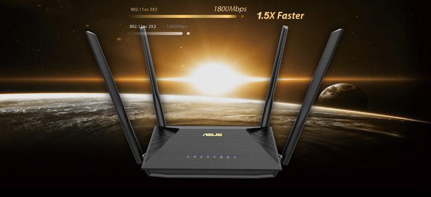 Router Asus RT-AX53U - AX1800 černý