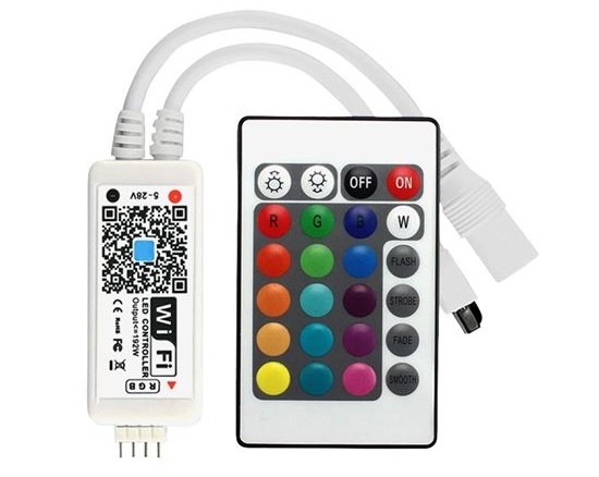 LED pásek Solight Wifi Smart, RGB, 5m, sada s adaptérem a dálkovým ovladačem