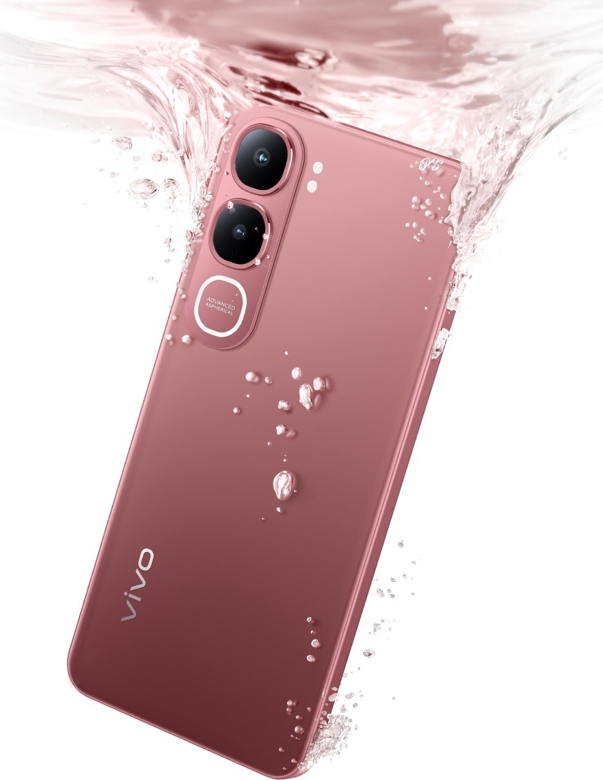 Mobilní telefon vivo Y21d 4 GB / 128 GB fialový Vivo Y21d při ponoru do vody