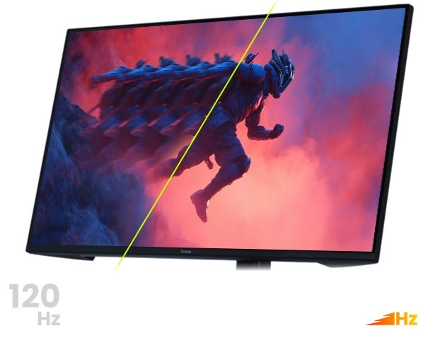 Herní monitor IIYAMA G-Master GB2771HSU-W1 bílý Obrázek zachycuje rychlý pohyb na obrazovce, který je díky vysoké obnovovací frekvenci a odezvě plynulý a přirozený.