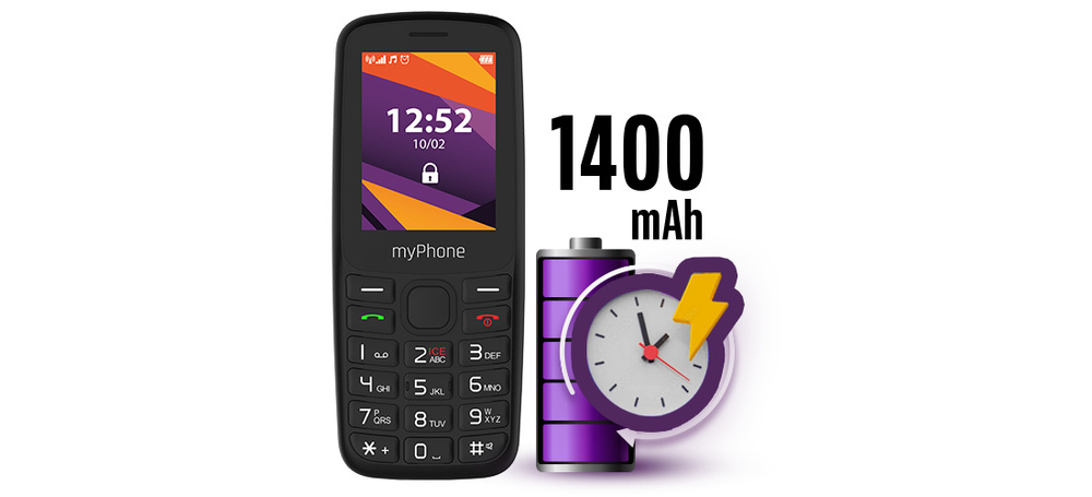 Mobilní telefon myPhone 6410 LTE černý Mobilní telefon myPhone 6410 LTE černý