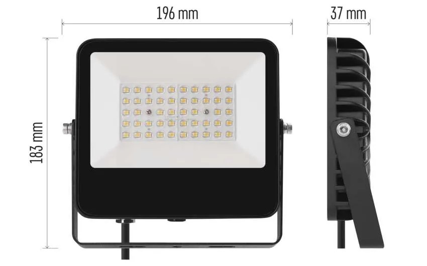 Reflektor EMOS AVENO, 30W, 4500lm, neutrální bílá černý LED REFLEKTOR AVENO 30W 4500LM IP66 NW
