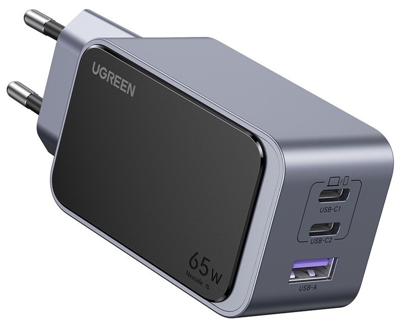 Nabíječka do sítě UGREEN Nexode S 65W 2xUSB-C, 1xUSB-A, GaN šedá