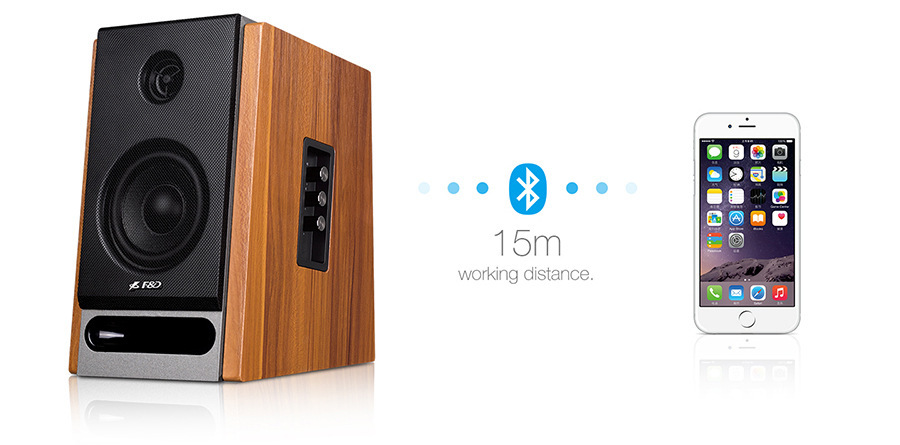 Reproduktory Fenda F&D R25BT 2.0, bluetooth, NFC dřevo Reproduktory Fenda F&D R25BT 2.0, bluetooth, NFC dřevo