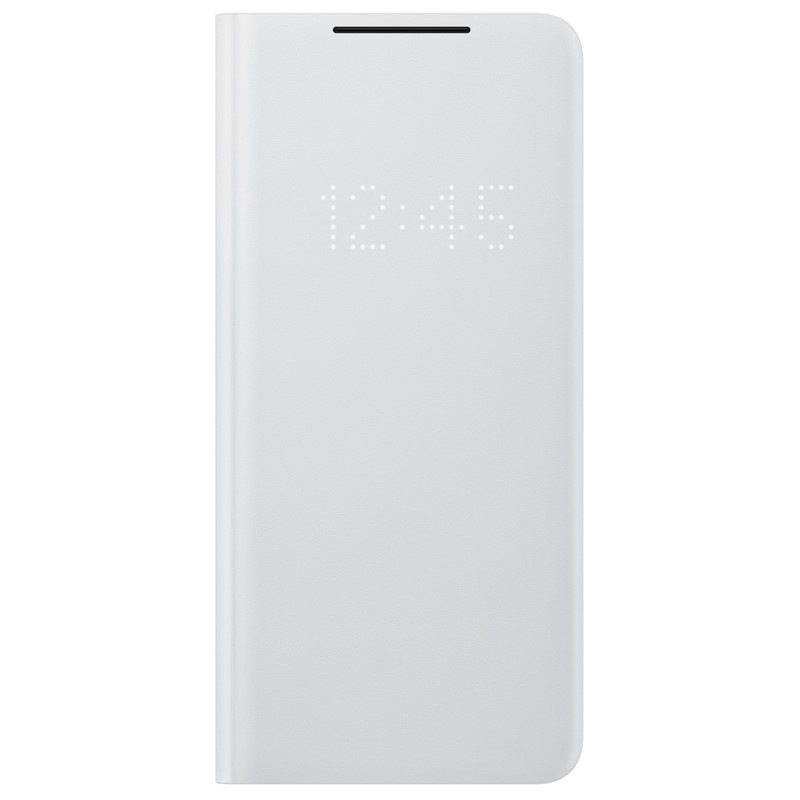 Pouzdro na mobil flipové Samsung LED View na Galaxy S21 Ultra 5G šedé