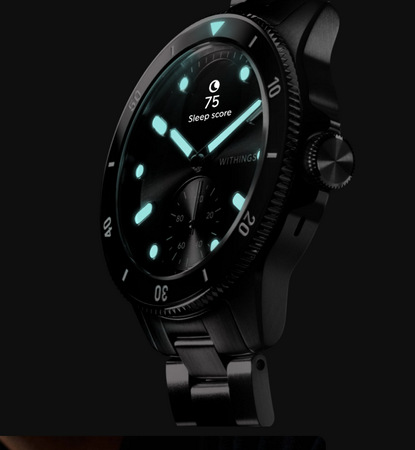 Chytré hodinky Withings Scanwatch Nova 42 mm stříbrné/zelené