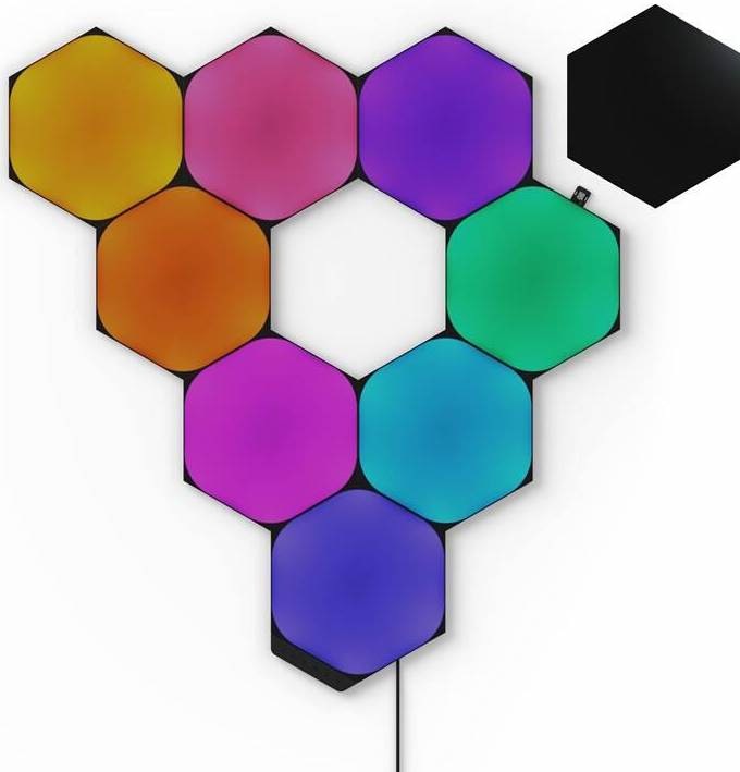 LED světlo Nanoleaf Shapes Black Hexagons Starter Kit (9 ks) černé